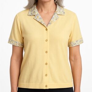 Alfred Dunner EUC Faux Button up top